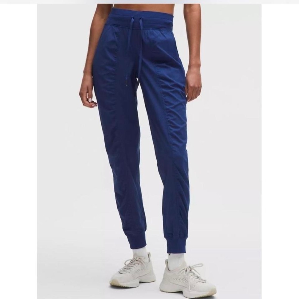 Lululemon Dance Studio Mid-Rise Pinstripe Jogger Workout Pants True Navy, Size 6